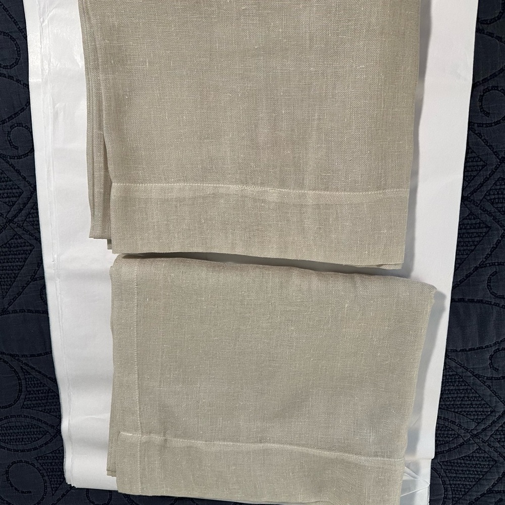 Flax Linen Curtains with Tassle Tiebacks